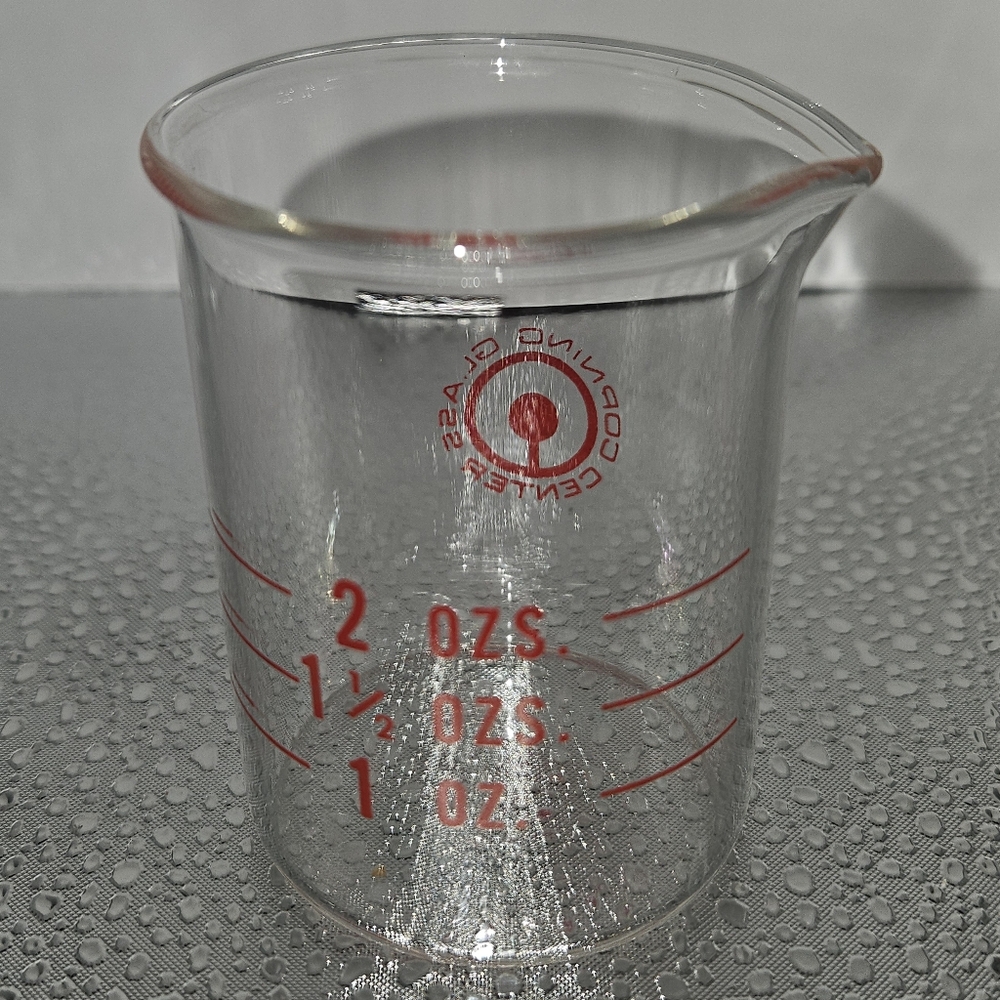 Corning Glass Center Measuring Beaker with Red Markings